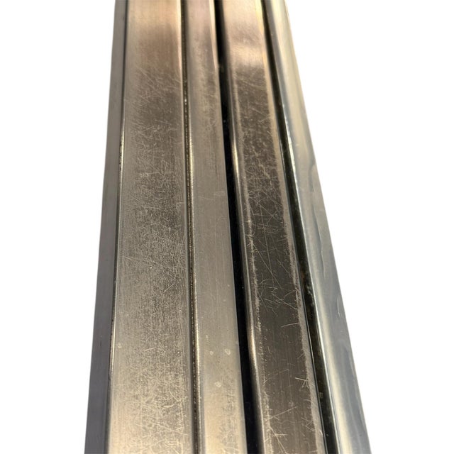 Metal Mid Century Modern Extendable Dining Table For Sale - Image 7 of 8