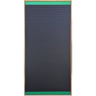 Matthew Reeves Contemporary Black and Green Linear Abstract Geometric Groove Painting, 2022 For Sale