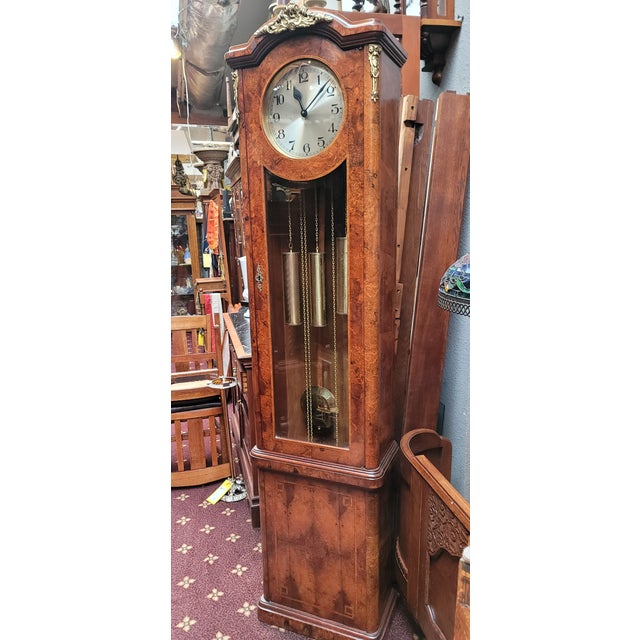 1920s French Grandfather Clock Westminster Chime Louis XVI Kienzel Clock Maker For Sale - Image 9 of 10