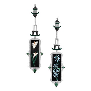Bochic Pagoda Mosaic Earrings For Sale