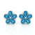 Capture the serene beauty of clear skies and sparkling waters with these breathtaking Blue Topaz Flower Stud Earrings....