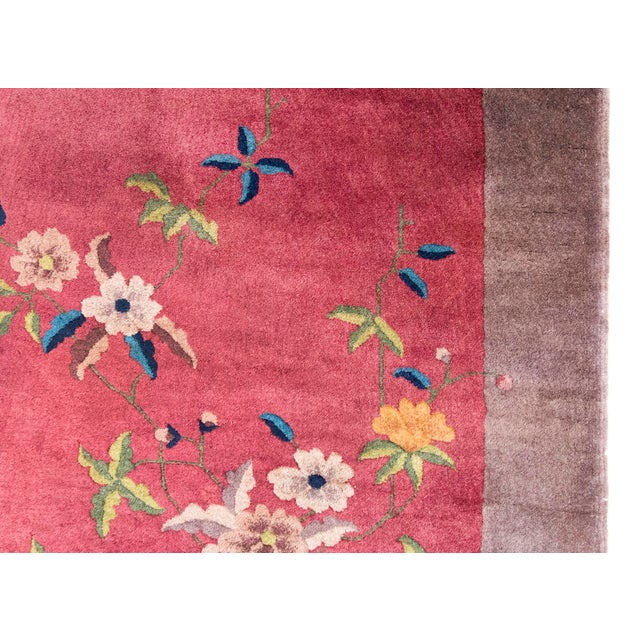 1930s Early 20th Century Chinese Art Deco Rug For Sale - Image 5 of 14
