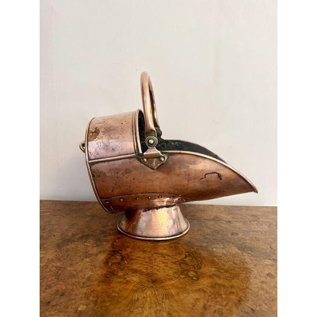 Antique George III Copper Coal Scuttle, 1800s For Sale - Image 6 of 6