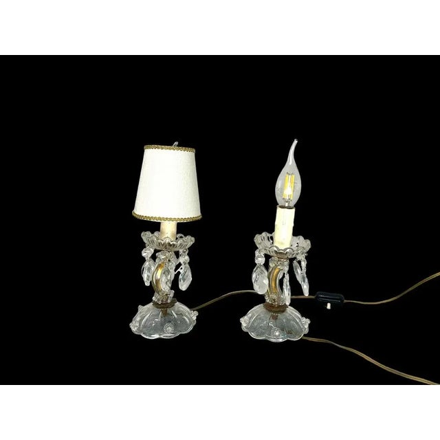 Vintage Crystal Lamps, 1950s, Set of 2 For Sale - Image 11 of 13