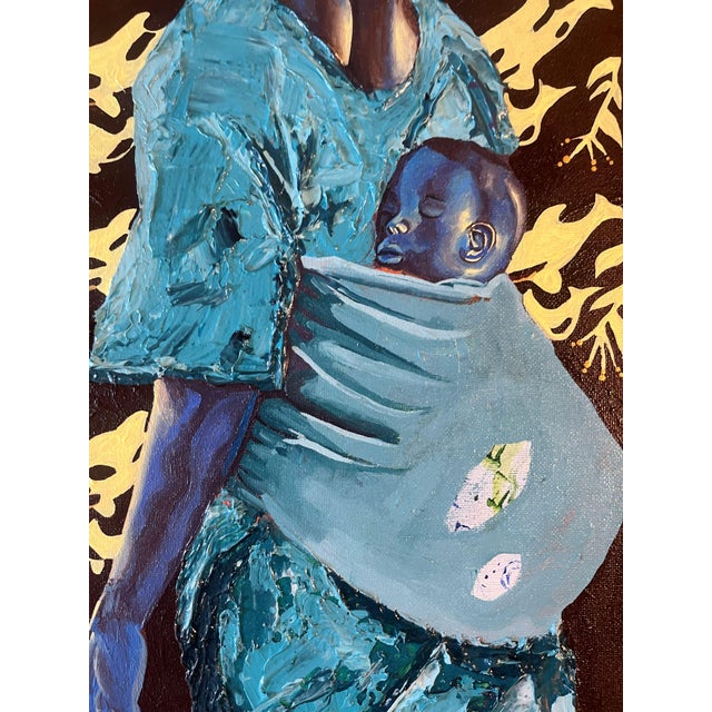 2020s Iya Mi (My Mother) by Victory Anthony Nted (2025) Acrylic and Gouache on Canvas For Sale - Image 5 of 5