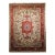 Vintage Persian Tabriz Area Rug, Hand-Knotted Wool & Silk, Floral Pattern, Ivory & Salmon, 5x7 For Sale
