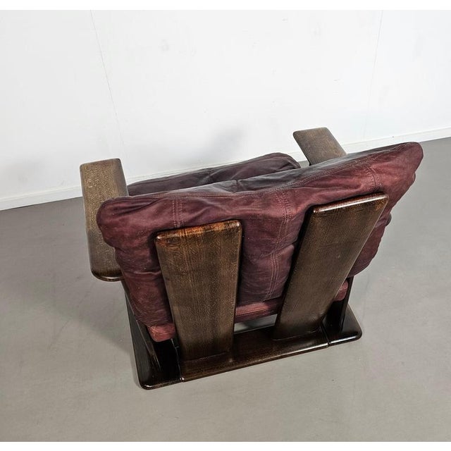 Brutalist Upholstered Wood Armchair, 1960s For Sale - Image 18 of 18