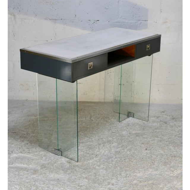 Modern Console Table with Glass Base, 1960s For Sale - Image 18 of 18