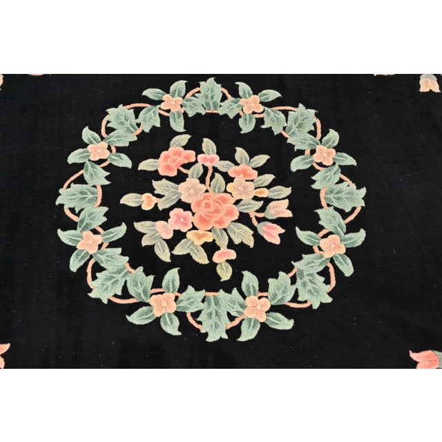 Vintage Hand Made Chinese Sculpted Wool Area Rug For Sale In South Bend - Image 6 of 11