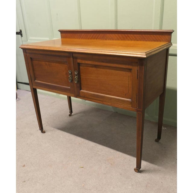 Late Victorian Walnut Side Cupboard or Dresser This is a lovely old piece, the cabinet has a very useful deep 2 door...