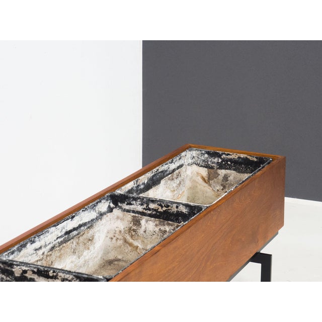 Large Vintage Teak Planter For Sale - Image 9 of 11