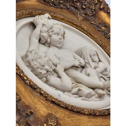 Rare Antique 19th C Enrico Braga Tondo Relief Plaque With Perfugium Regibus Coin For Sale In Houston - Image 6 of 12