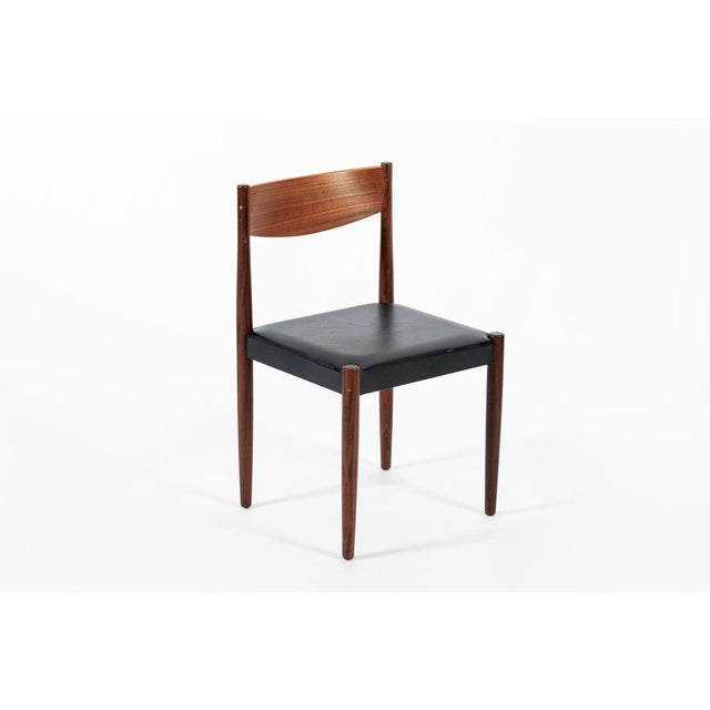Brown Mid Century Danish Modern Teak Dining Chairs by Poul Volther for Frem Rojle For Sale - Image 8 of 15