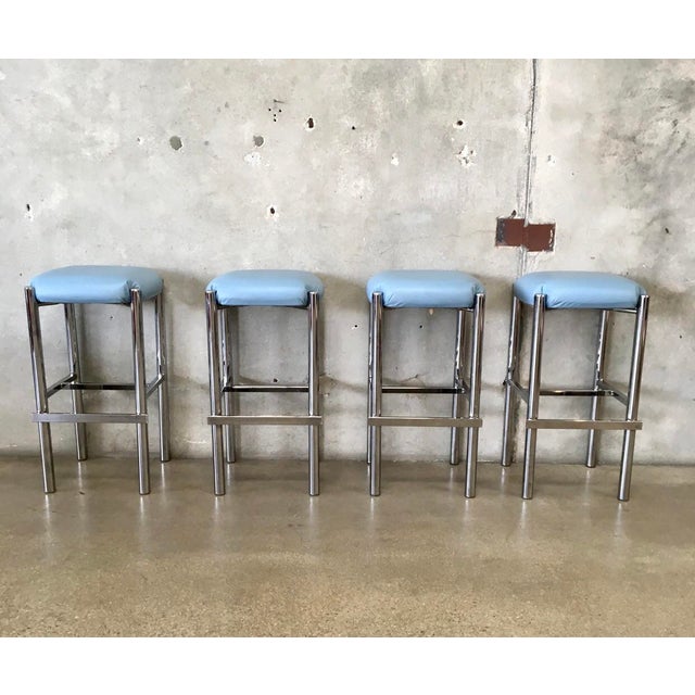 1990s Vintage Cal-Style Stools - Set of 4 | Chairish
