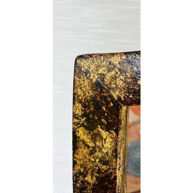 Late 20th Century Vintage Hepplewhite Wall Mirror in Faux Tortoiseshell Finish - Newly Painted For Sale - Image 5 of 7