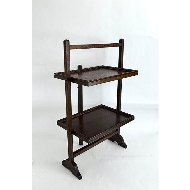Early 20th Century Antique Edwardian Folding Silent Butler or Cake Stand For Sale - Image 5 of 13