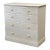 Antique English Edwardian Dresser Chest of Drawers With Old Cream and White Paint For Sale
