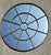 Vintage Round Wrought Iron Large Windowpane Mirror For Sale In West Palm - Image 6 of 16