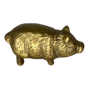 Vintage Brass Pig Figurine