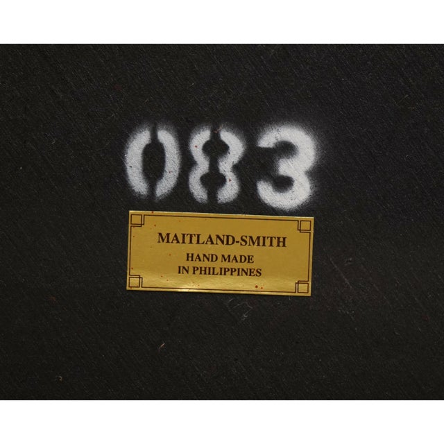 Maitland Smith Hexagon Leather Bookspline Lamp Table For Sale - Image 14 of 15