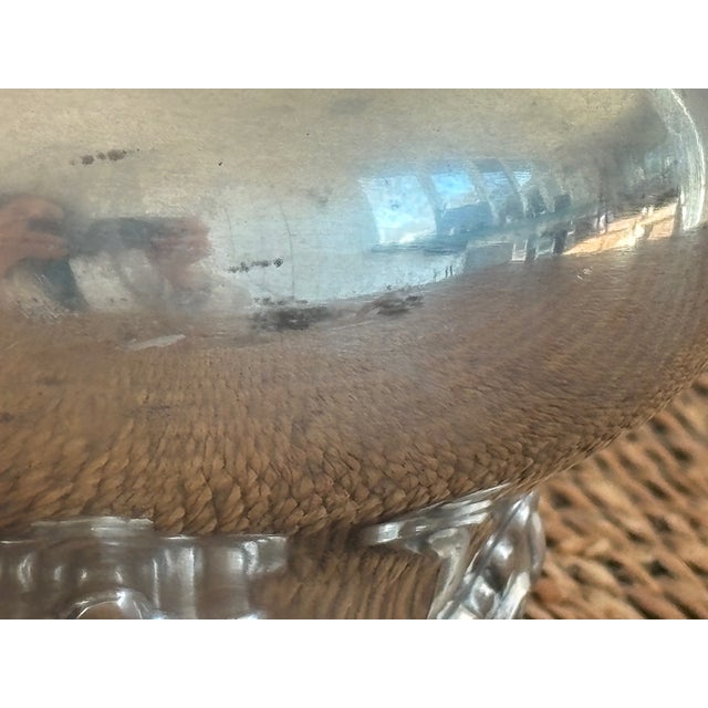 Silver Pewter Reed and Barton Footed Bowl in Regent Pattern For Sale - Image 8 of 9