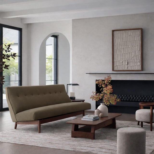 Mid-Century Modern Mid Century Jens Risom Model 250 Armless Sofa - 2 Available For Sale - Image 3 of 8