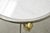Silver Late 20th Century Italian Neoclassical Brass Rams Head Round Marble Steel Gueridon Side Table For Sale - Image 8 of 12