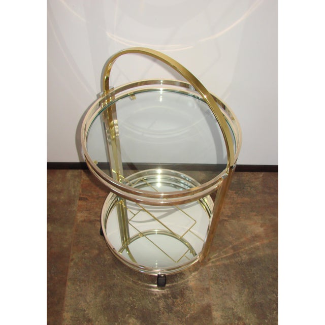 Metal Art Deco Mobile Drinks Trolley on Wheels, 1970s For Sale - Image 7 of 10