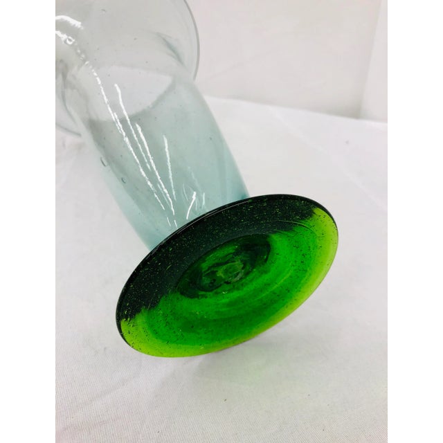 Early 20th Century Vintage Hand Blown Art Glass Flower Vase For Sale - Image 5 of 8