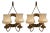 Pair of Mirrored and Giltwood Two Light Bullseye Sconces NYC, circa 1910 For Sale