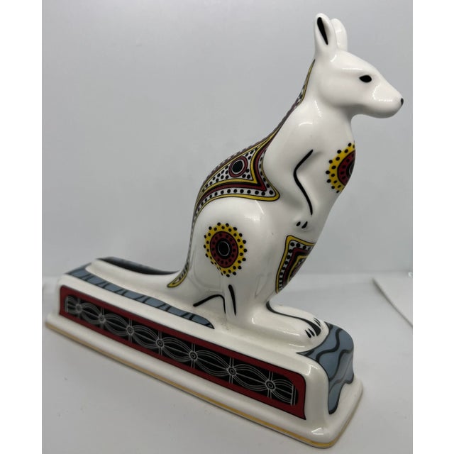 Ceramic Vintage 1990s English Wedgwood Noah’s Ark Kangaroo Porcelain Figurine For Sale - Image 7 of 8