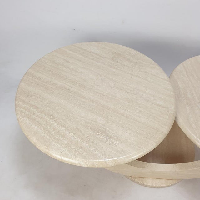 Italian Travertine Coffee Table, 1980s For Sale - Image 14 of 18