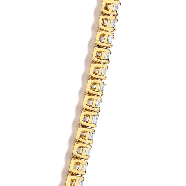 Haus of Brilliance 14K Yellow Gold 5.0 Cttw Lab Grown Diamond Tennis Necklace For Sale - Image 4 of 4
