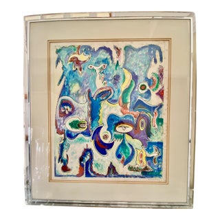 1960's Original - By: Stephen Sacklarian - Expressionist Artist a "Signed Limited Edition Genesis Iv”; 180 / 200 For Sale