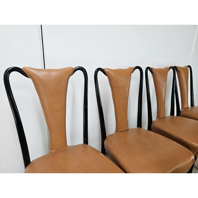 1950s Vintage Italian Chairs attributed to Vittorio Dassi for Dassi Mobili Moderni, 1950, Set of 6 For Sale - Image 5 of 18