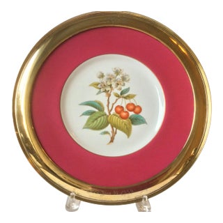 Silver Shreve and Company Spode Cherry Charger For Sale