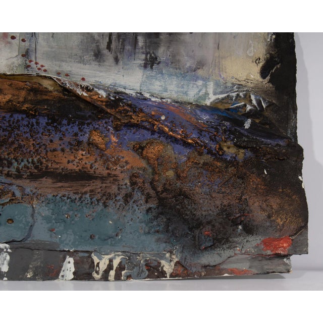 Juliet Holland Signed “Touching Earth Xi” Mixed Media Collage For Sale - Image 4 of 7