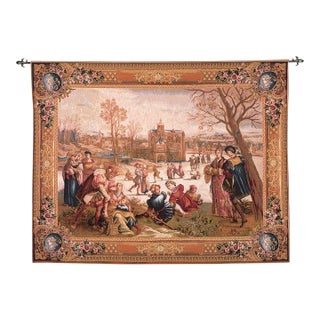 Les Patineurs Tapestry - 152 X 193 Cm (5'0" X 6'4") - Requires Rod Size 5 For Sale