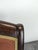 Wood Restoration Style Mahogany Armchair with Curved Armrests and Orange Fabric For Sale - Image 7 of 11