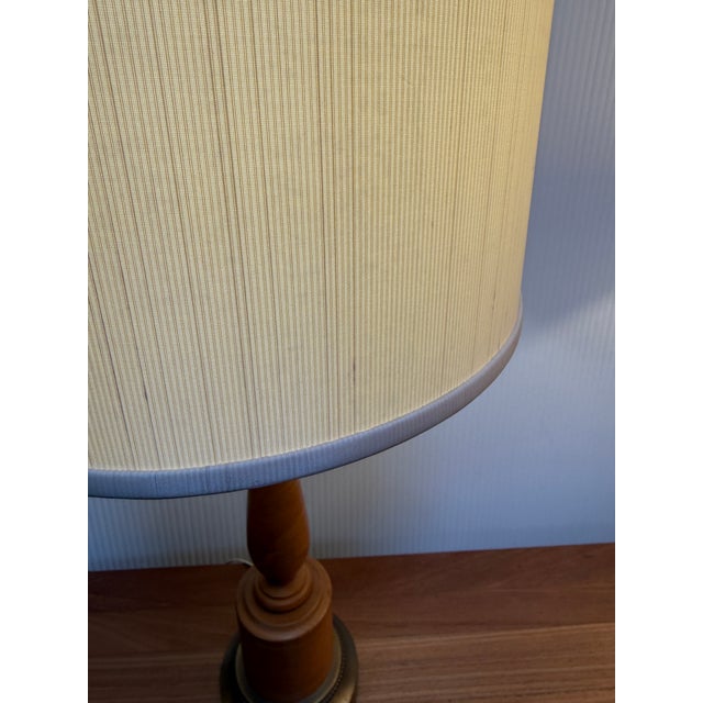 Mid 20th Century Walnut Wood Table Lamps, a Pair For Sale - Image 11 of 12