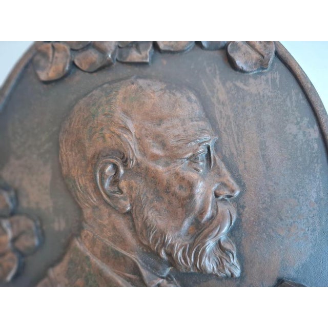 Art Deco Wall Plaque by T. G. Masaryk, Former Czechoslovakia, 1920 For Sale - Image 4 of 16