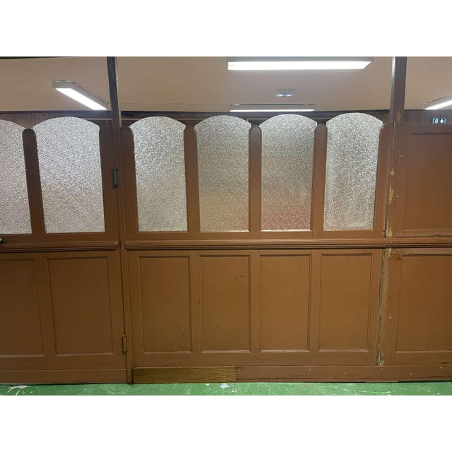 1930s Bistro Partition in Chestnut and Plywood Panels, 1930s For Sale - Image 5 of 18