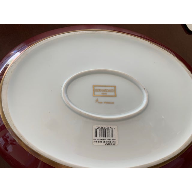 Art Deco Contemporary Bernardaud Birds of Paradise Oval Serving Plate For Sale - Image 3 of 5