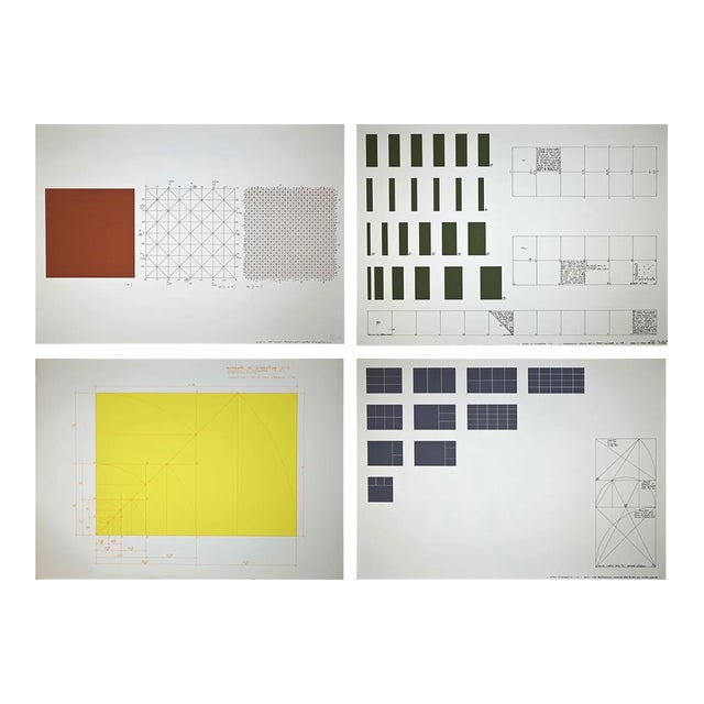 Renata Boero, Bending Hypothesis: 3,4,5,6, Screen Prints, 1980, Set of 4 For Sale