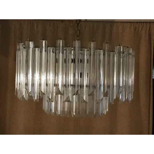 1970s Lucite Teired 10 Light Chandelier For Sale - Image 10 of 12
