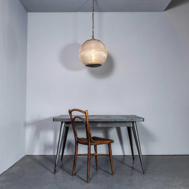 Vintage Holophane Parisian Glass Globe Lamp, 1960s For Sale - Image 10 of 18