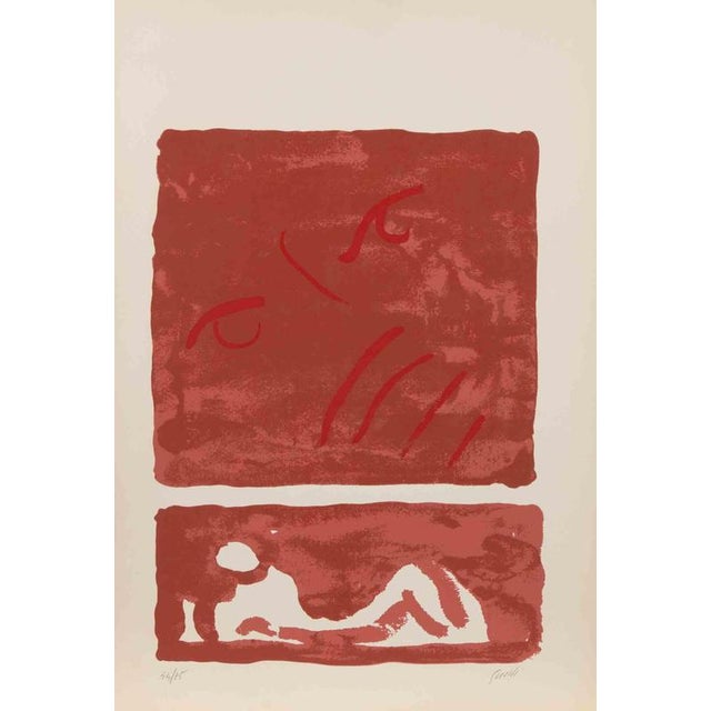 Lithograph on paper. Hand signed and numbered in pencil. Edition of 75. Very good condition. This piece is attributed to...