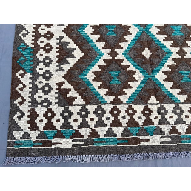 Beautiful 100% wool Afghan kilim handwoven, Your home will look better with this kilim. The colors and themes of this rug...