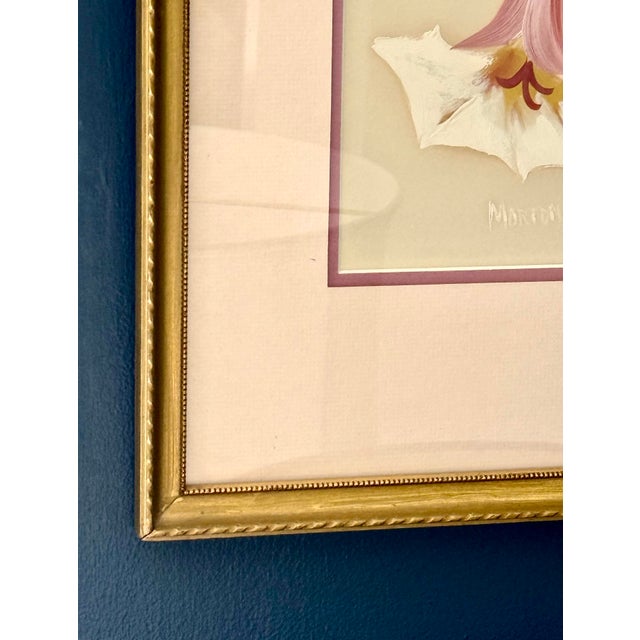 Original Art, Morning Glories, Custom Framed Art Painted on Silk For Sale - Image 10 of 11