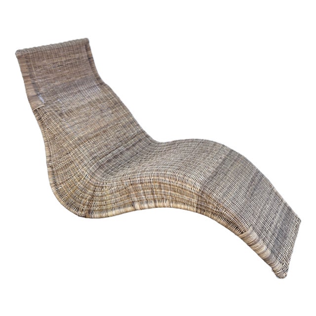 Wicker Chaise Lounge by Carl Öjerstam for Ikea, 1990s For Sale